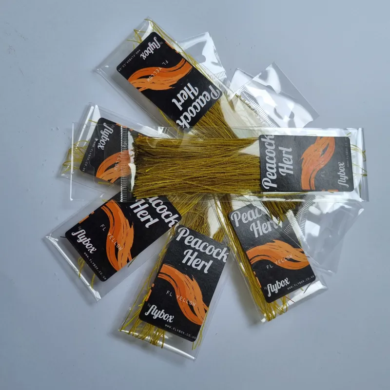 Flybox Peacock Herl Fl.Yellow-1